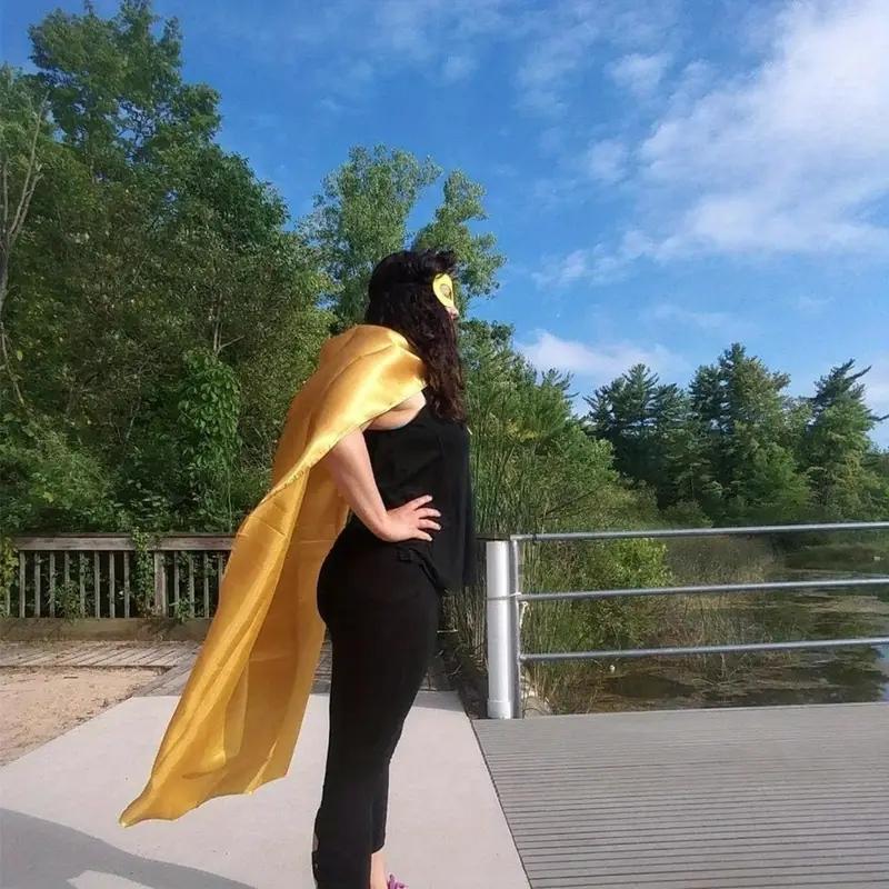 Unisex Adult Superhero Cape & Mask Costume Set