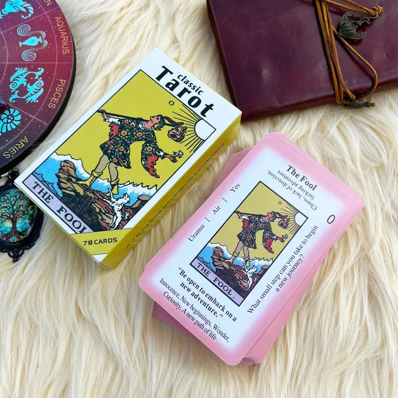 Beginner Tarot Card Deck & Meaning Guide Set