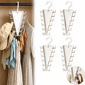 V-Shaped 12-Hook Rotating Closet Organizer, Space-Saving Hanger for Shirts, Pants, Scarves & Accessories