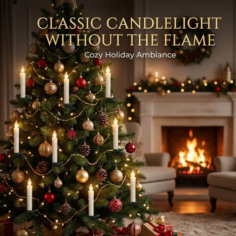 MATULSA 10/20-Pack Remote-Controlled LED Christmas Tree Candle Clips