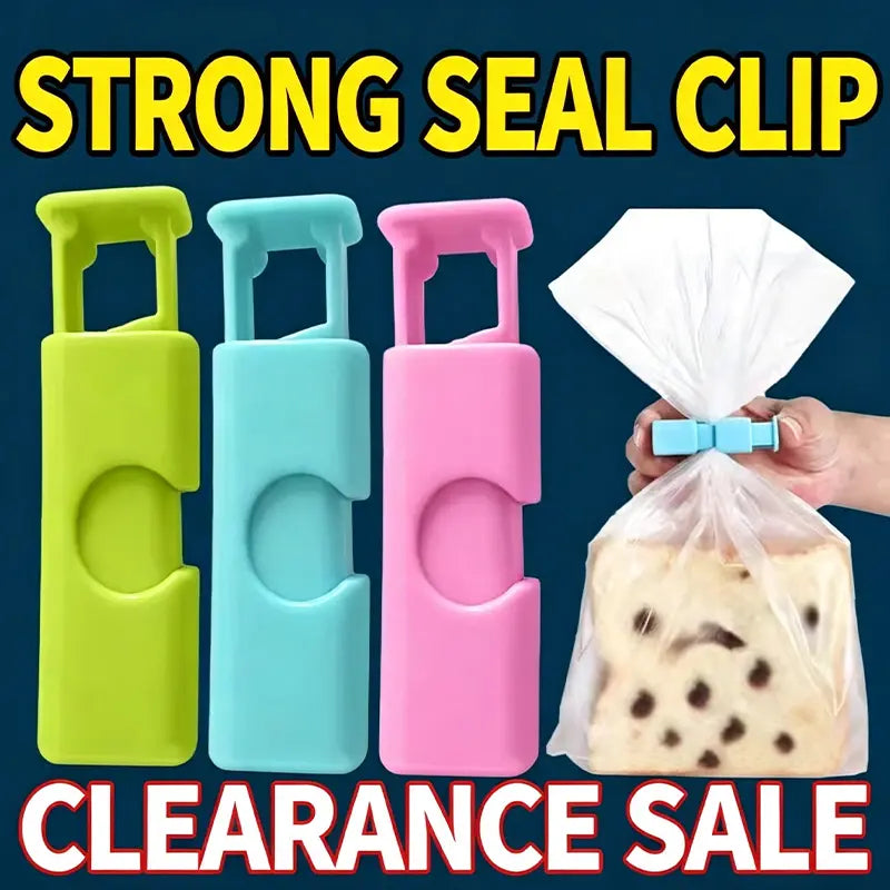 10-Pack Press-Lock Food Sealing Clips for Bread, Toast & Snack Bags, Reusable Kitchen Storage Clips