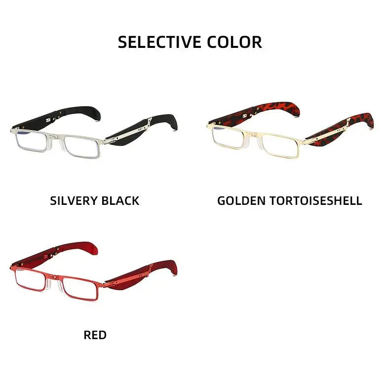 Foldable Square Blue Light Reading Glasses with Case