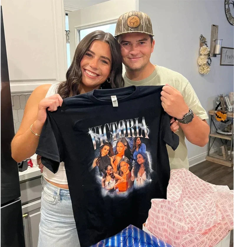 Custom Vintage Tee For Couple