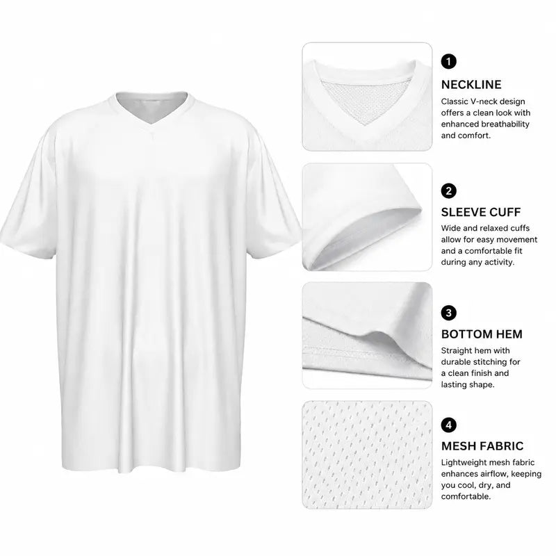 Unisex Game Day Gradient V-Neck Mesh Jersey