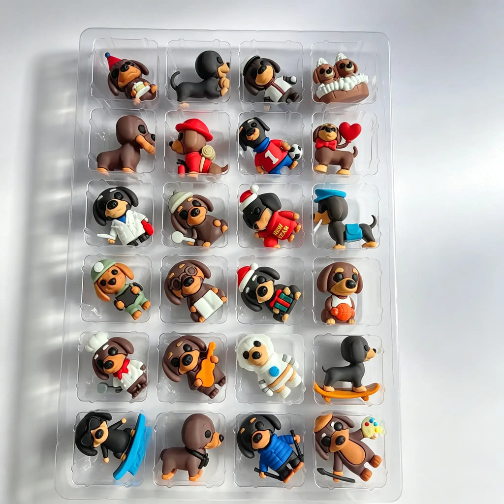 Christmas 24‑Day Countdown Surprise Box, Hanging Puppy Ornaments for Holiday Decor,sohochic