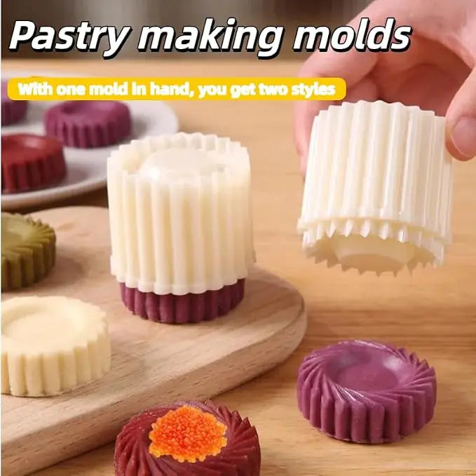 Sunflower Hand-Press Mooncake Mold Set, Reusable Embossing Tool for Cookies, Pastries & Mung Bean Cakes
