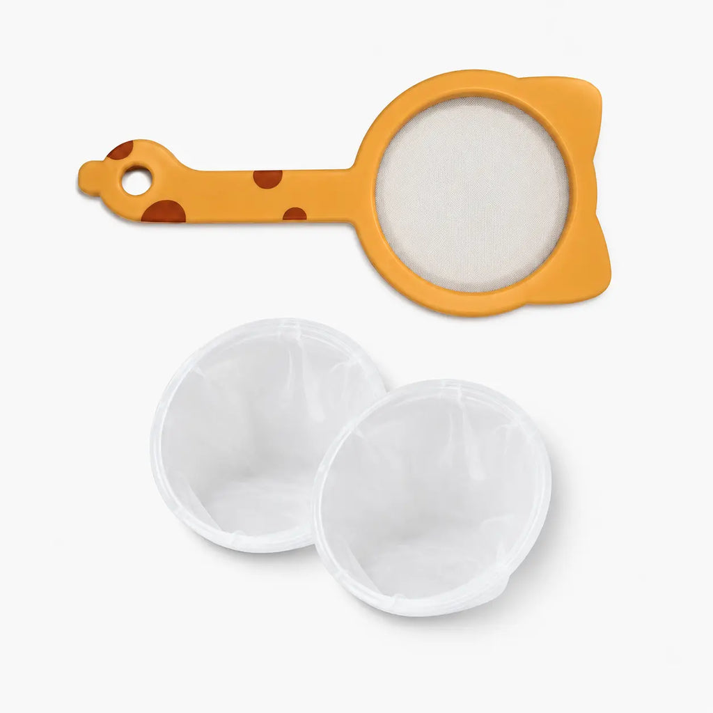 Fine Mesh Handheld Strainer with Funnel Spout for Coffee, Tea, Flour Sifting & Kitchen Food Preparation
