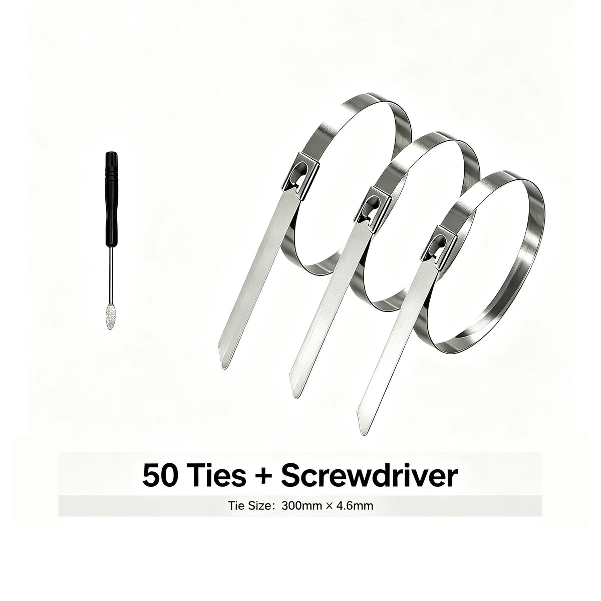 304 Stainless Steel Cable Tie Tensioning Kit with 11.8-Inch Ties
