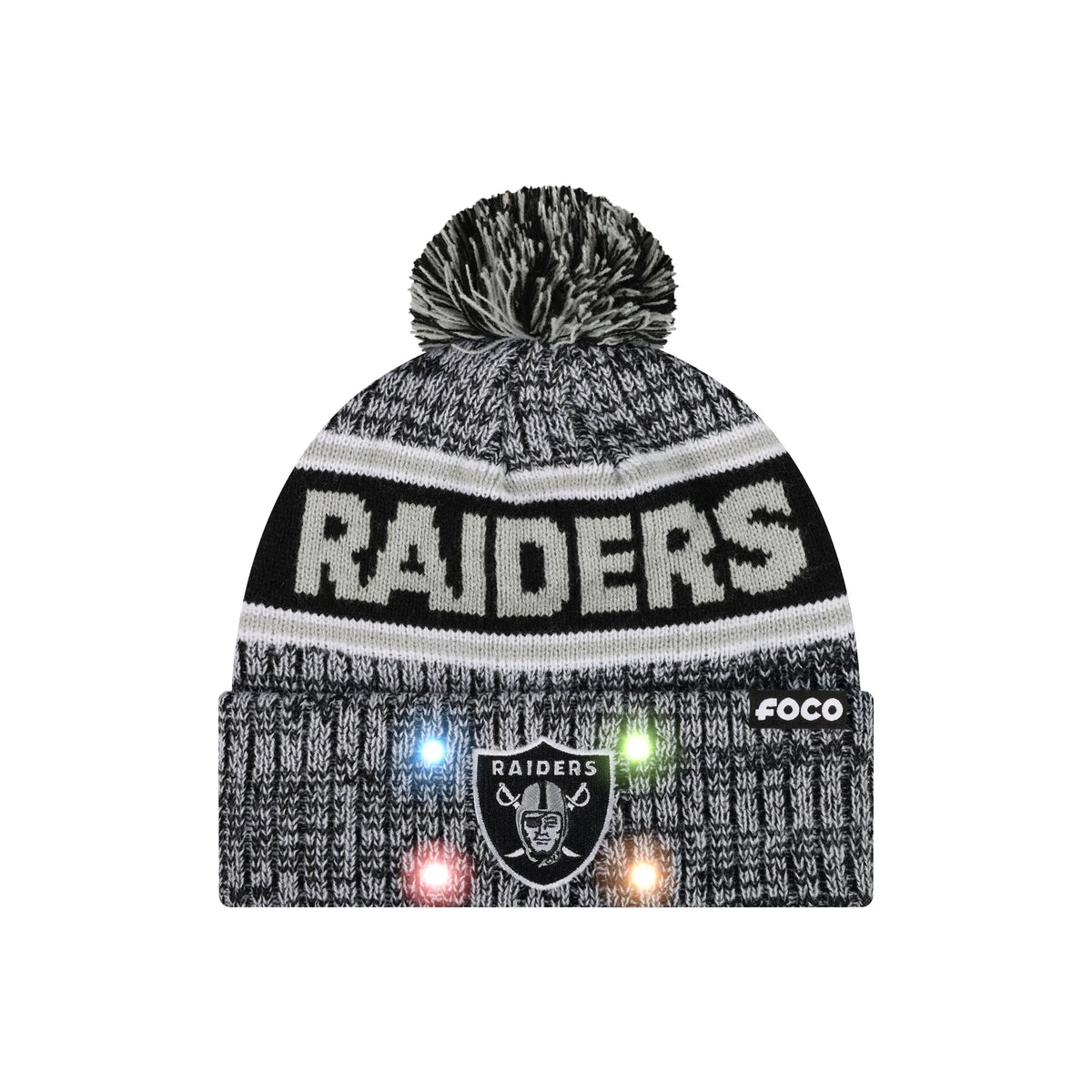 NFL Officially Licensed Team Color Warm Light up Pom Beanie