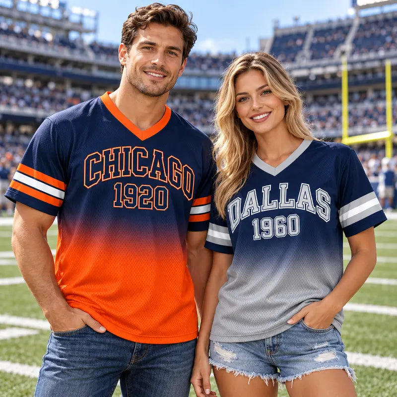 Unisex Game Day Gradient V-Neck Mesh Jersey