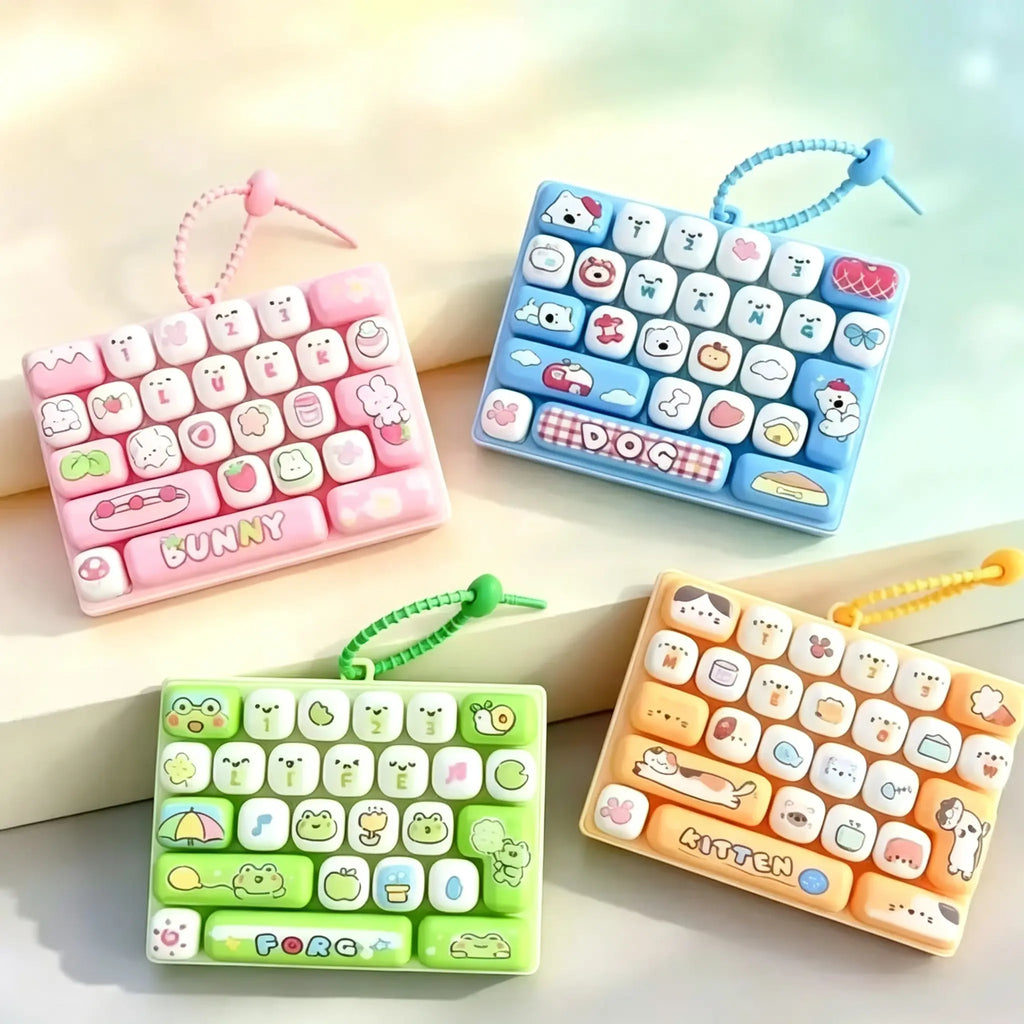 26-Key Mini Fidget Keyboard Keychain Sensory Toy
