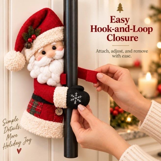 2-Piece Plush Santa & Snowman Christmas Handle Cover Set