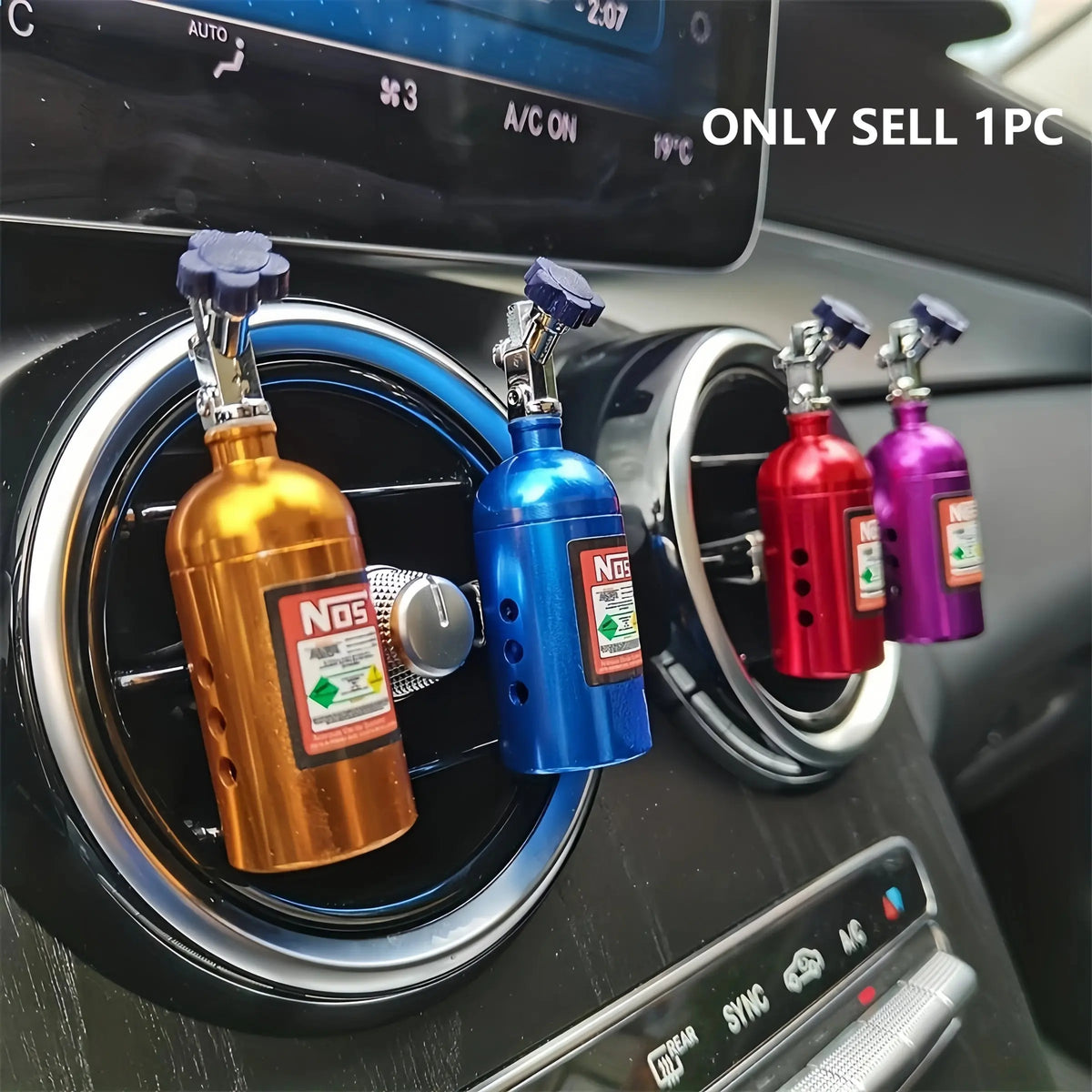 Racing Nitrous Bottle Car Vent Clip Air Freshener