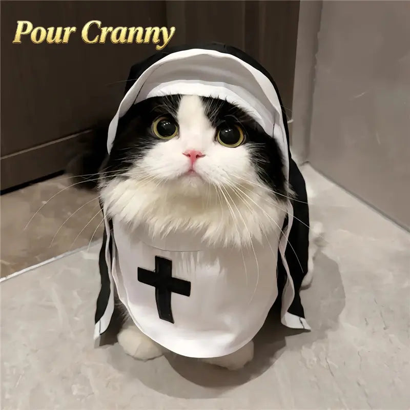 Hooded Nun Costume for Small & Medium Dogs and Cats