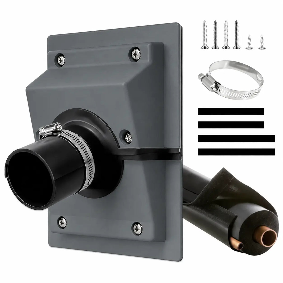2.36-Inch Split HVAC Line-Set Wall Cover Plate Kit