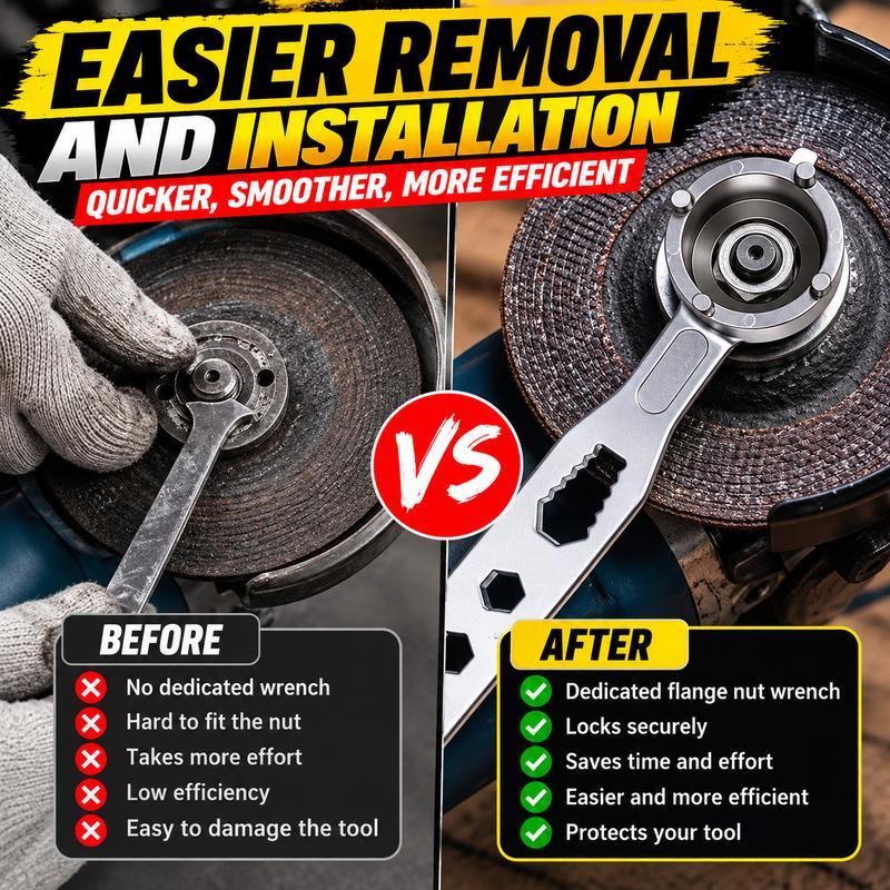 Adjustable 4-Prong Angle Grinder & Polisher Spanner Wrench