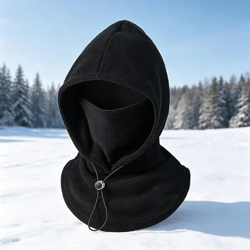 Unisex Fleece Balaclava Hood with Adjustable Full Face & Neck Coverage
