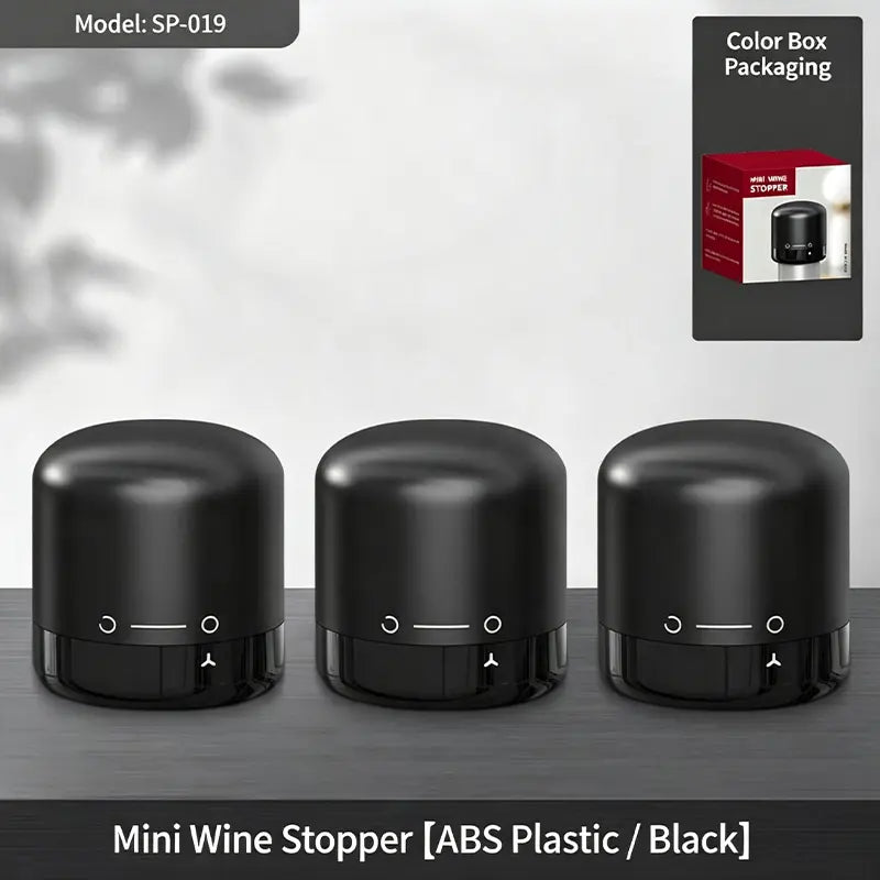 Reusable Vacuum Wine Stopper with Built-In Pump, Leak-Resistant Bottle Sealer for Wine & Champagne
