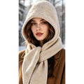 Women’s Knitted Hooded Scarf with Ear & Neck Coverage