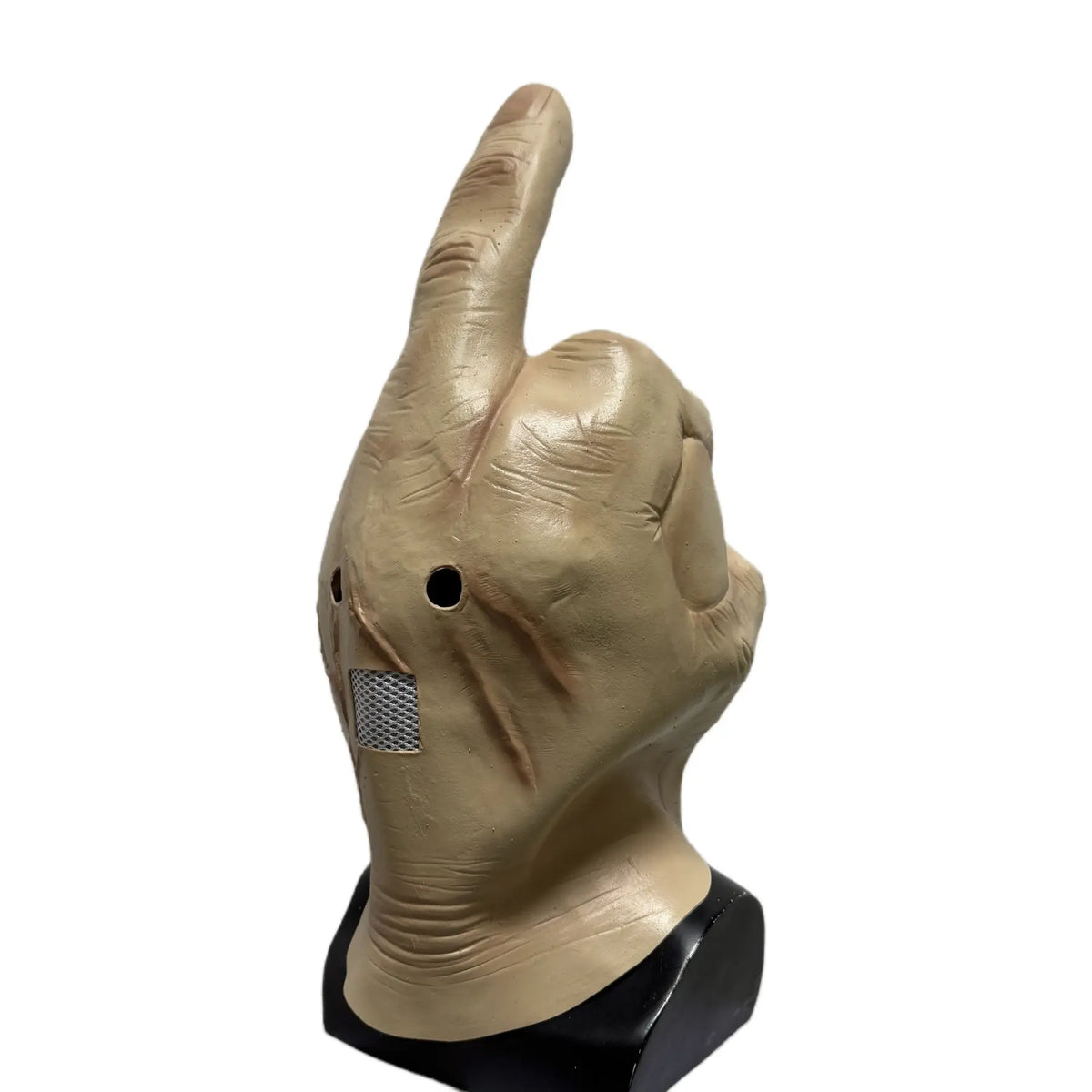 Adult Realistic Middle Finger Hand Full-Head Latex Halloween Mask