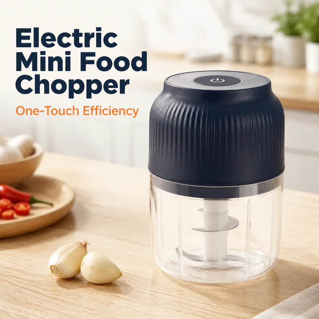 USB Rechargeable Mini Electric Food Chopper for Meat, Garlic, Onion, Ginger, Chili & Vegetables, Portable Kitchen Grinder