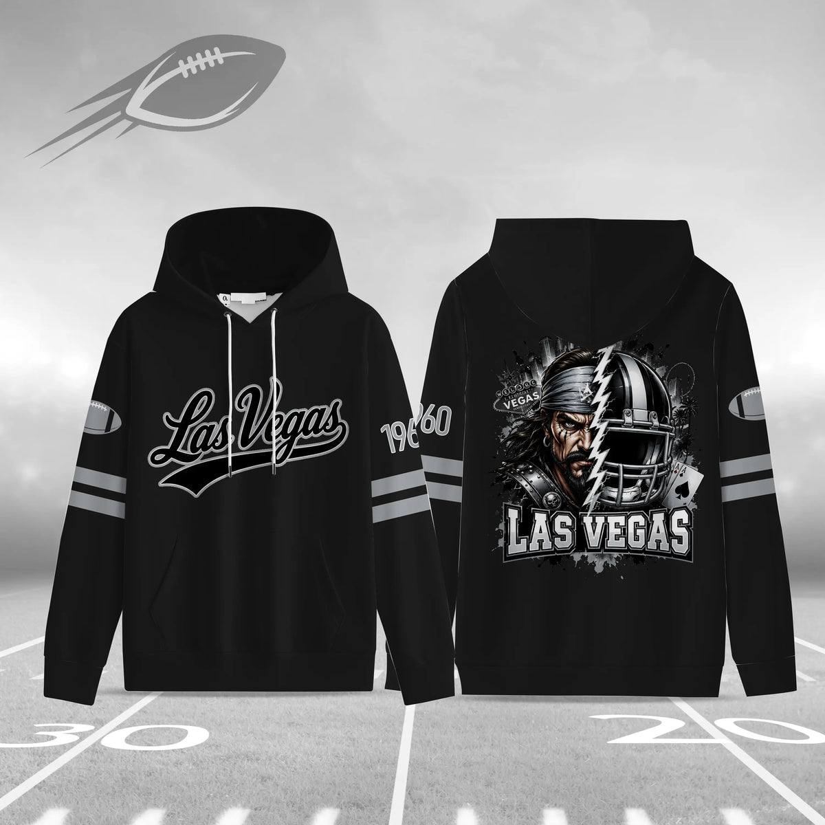Unisex Football City Graphic Pullover Hoodie