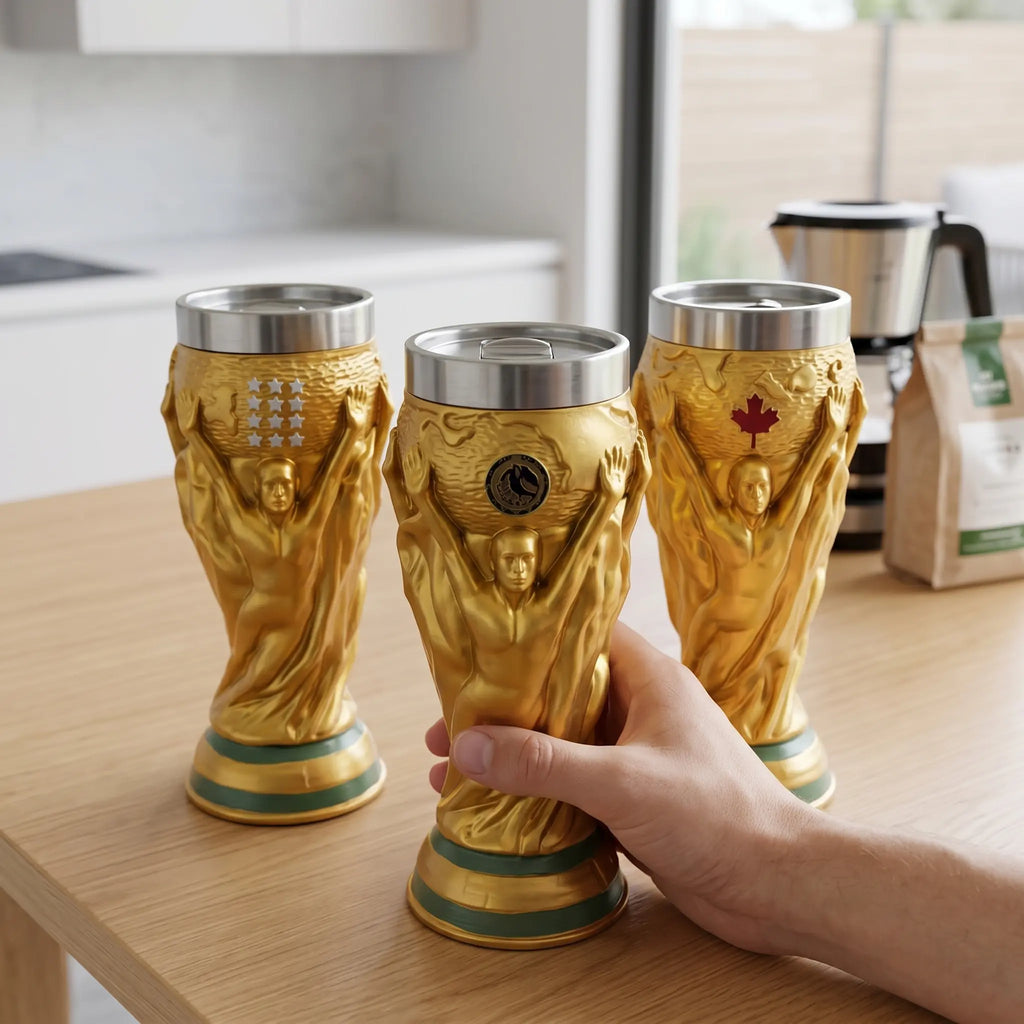 【17oz】 Creative Gold Trophy Beer Mug – Home, Office & Party Drinking Cup – Fun Birthday & Holiday Gift for Adults