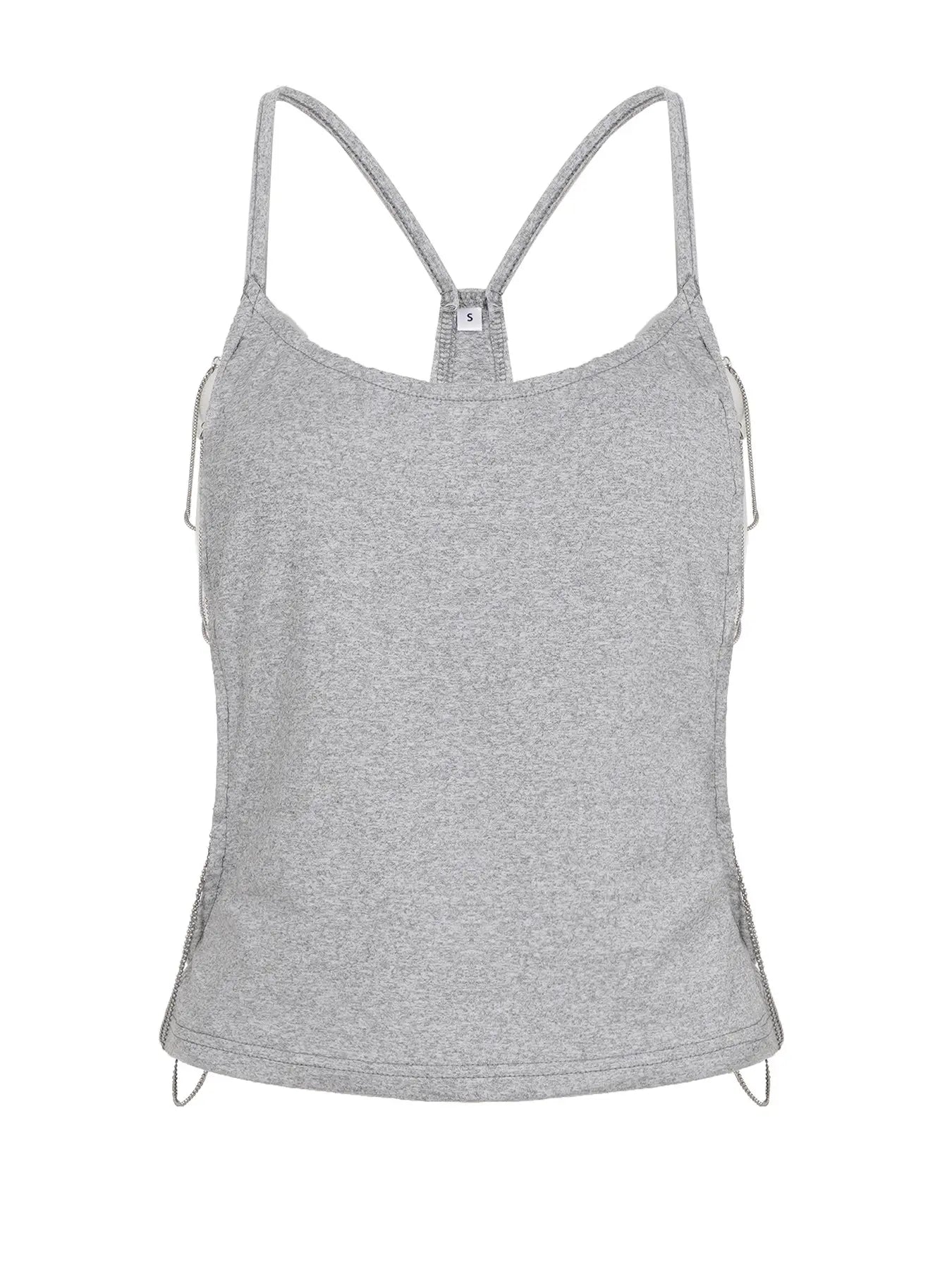 Women's Backless Chain Halter Crop Top, Side Cutout Slim-Fit Sleeveless Cami for Parties, Dates & Night Out