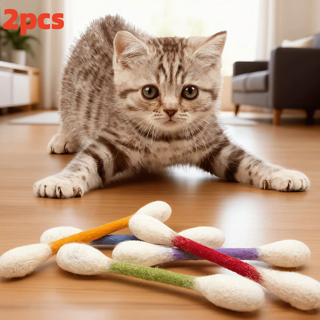 6PCS Extra Large Interactive Cat Toy Wand, Durable Bite-Resistant Pet Playstick for Indoor Cats, Reducing Boredom & Encouraging Play