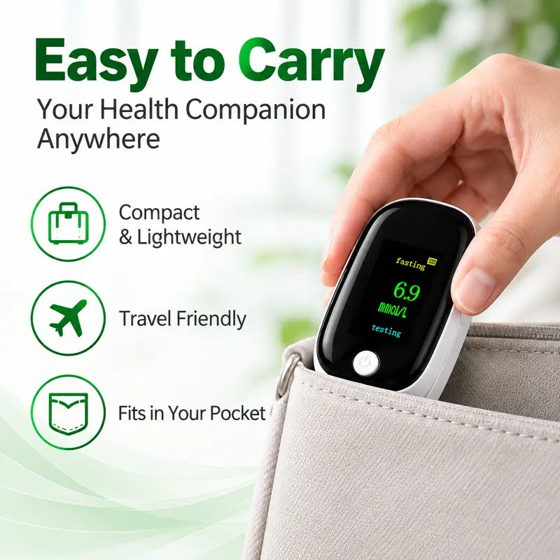 Non-Invasive Fingerstick Blood Glucose Meter—Results in 5 Seconds—The Perfect Gift for Seniors