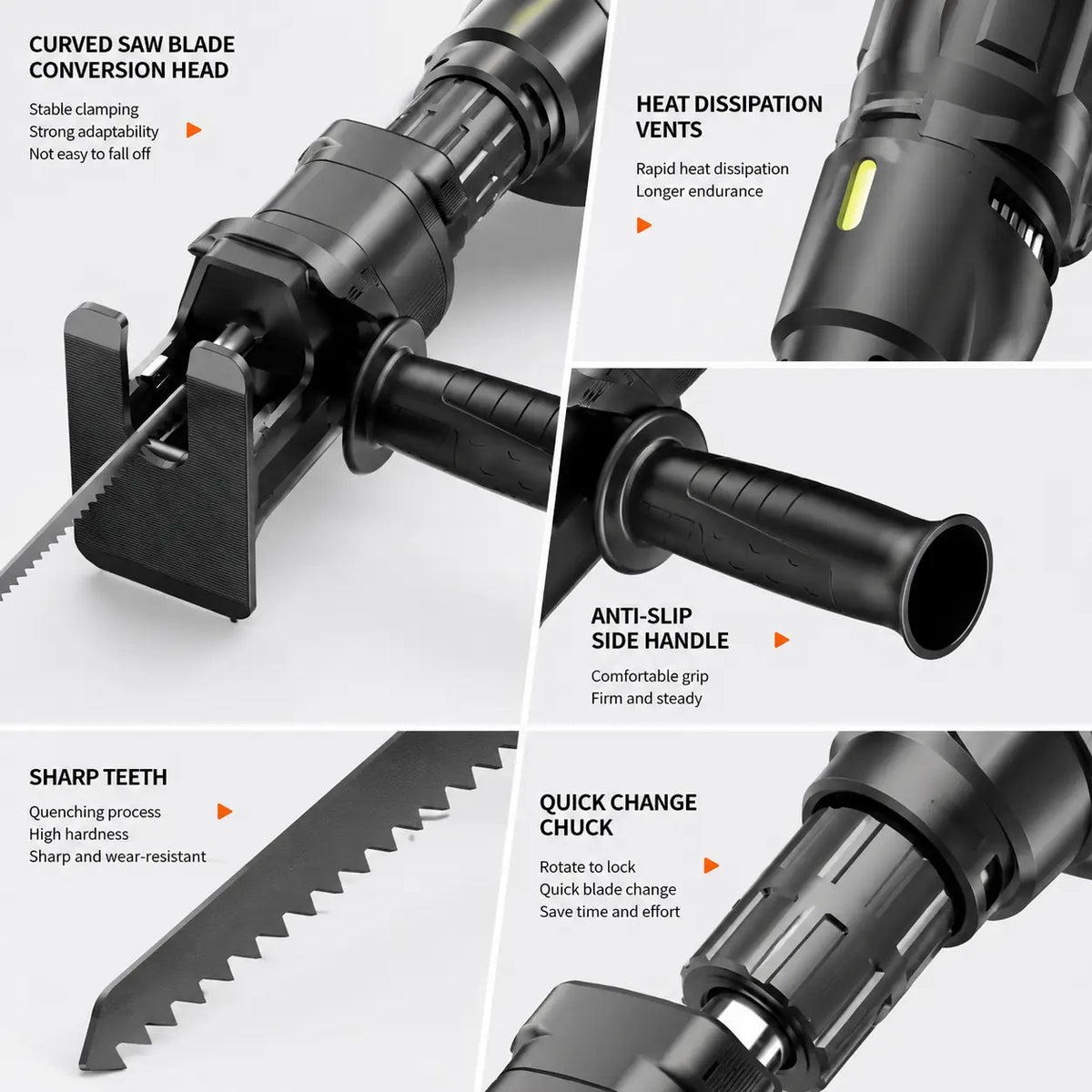 1 Count Reciprocating Saw Attachment for Drill, DIY Tool for Home Renovation, Wood & PVC Cutting Helper
