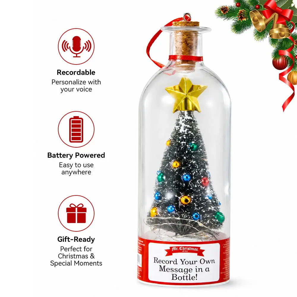 Recordable Christmas Message Bottle Keepsake