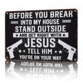 8×12 Aluminum Patriotic Metal Sign, Bold Black & White Home Decor Plaque for Entryway, Man Cave & Indoor Outdoor Display