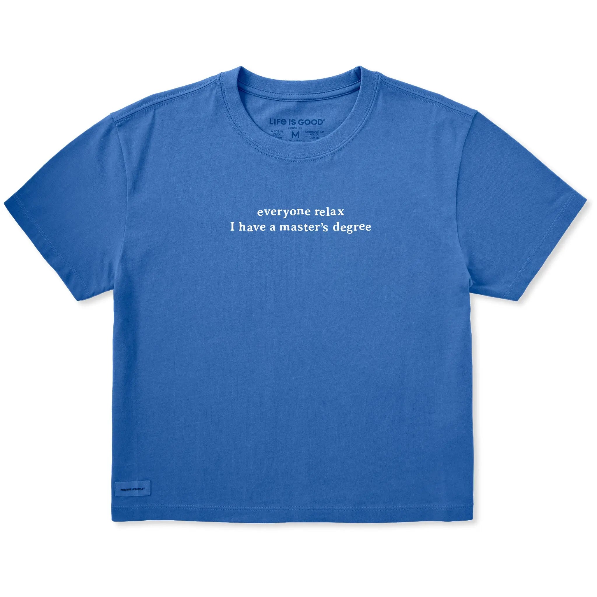Women's I Have a Master's Degree Short Sleeve Crusher Boxy Tee