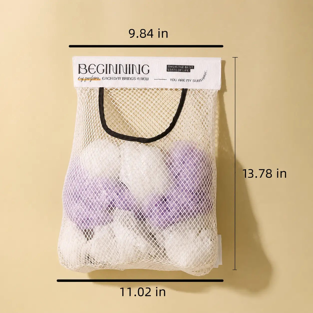 Wall-Mounted Mesh Bag Dispenser & Hanging Organizer for Grocery Bags, Trash Bags, Socks, Underwear & Closet Storage