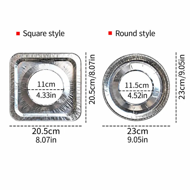 10-Pack Disposable Aluminum Foil Gas Stove Burner Liners