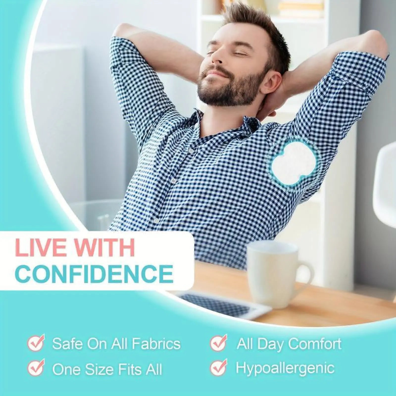 Invisible Disposable Underarm Sweat Pads – Breathable Armpit Sweat Absorbing Stickers, Anti-Perspiration Deodorant Patches for Daily Use, Gym, Travel & Ramadan Gifts.
