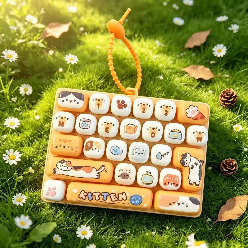 26-Key Mini Fidget Keyboard Keychain Sensory Toy