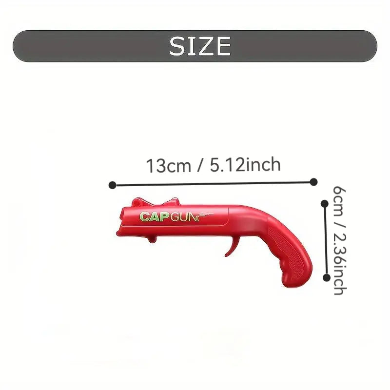 Cap Gun Beer Bottle Opener, Fun Bottle Cap Launcher for Parties, BBQs, Home Bars & Outdoor Gatherings