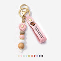 Personalised Daisy Beaded Keyring with Photo for Best Friends