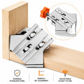 2-Piece Stainless Steel 90° Woodworking Positioning Square Set