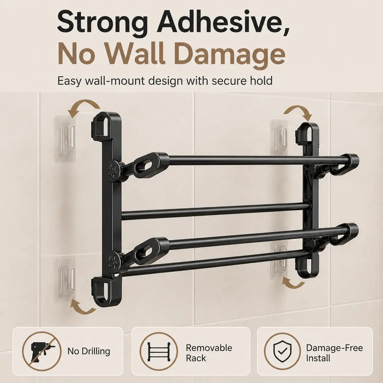 Foldable Wall-Mounted Shoe Rack, Space-Saving Slipper & Shoe Organizer for Bathroom, Entryway, Closet, Bedroom & RV