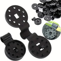Universal Shade Clothes Clips 50 Pcs Black - Heavy Duty Lock Grip for Sun Shade Sail Tarpaulin Mesh Canopy Fence, Windproof Awning Clamp Grip