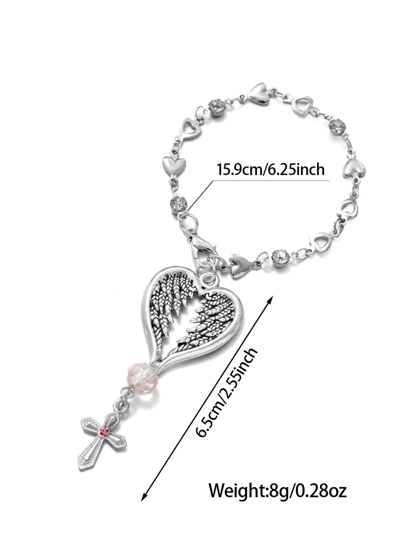 Feather Cross Steering Wheel Hanging Ornament, Stylish Car Interior Decoration & Aesthetic Auto Accessory