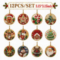 6/12-Piece Christmas Diamond Painting Ornament Kit
