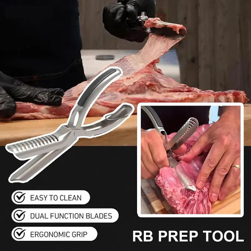 Stainless Steel BBQ Rib Membrane Remover