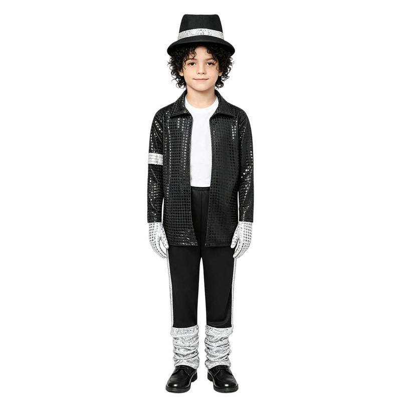 Meihuida Boys’ 80s Pop Star Halloween Costume Set