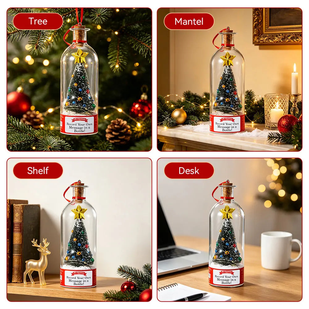 Recordable Christmas Message Bottle Keepsake