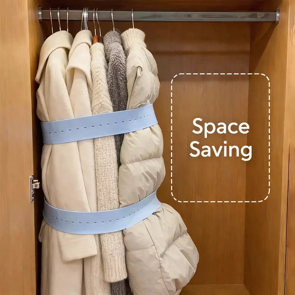 3 PCS of Elastic Clothing Organizer, Travel Luggage Space Saver, Adjustable Clothing Straps, With Buttons And Buckles, Drawer And Wardrobe Organizer, Random Colors