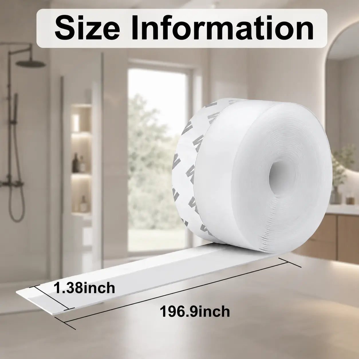 32.8FT Adhesive PU Weather Stripping Tape, Draft & Dust Seal for Doors, Windows & Gaps